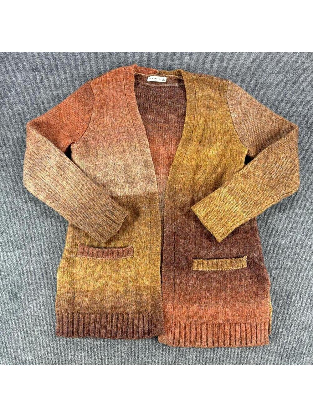 Retrology Gradient Knit Cardigan Sweater Small - Boho, Fall, Cottage, Ribbed